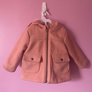 Pink toddler pea coat